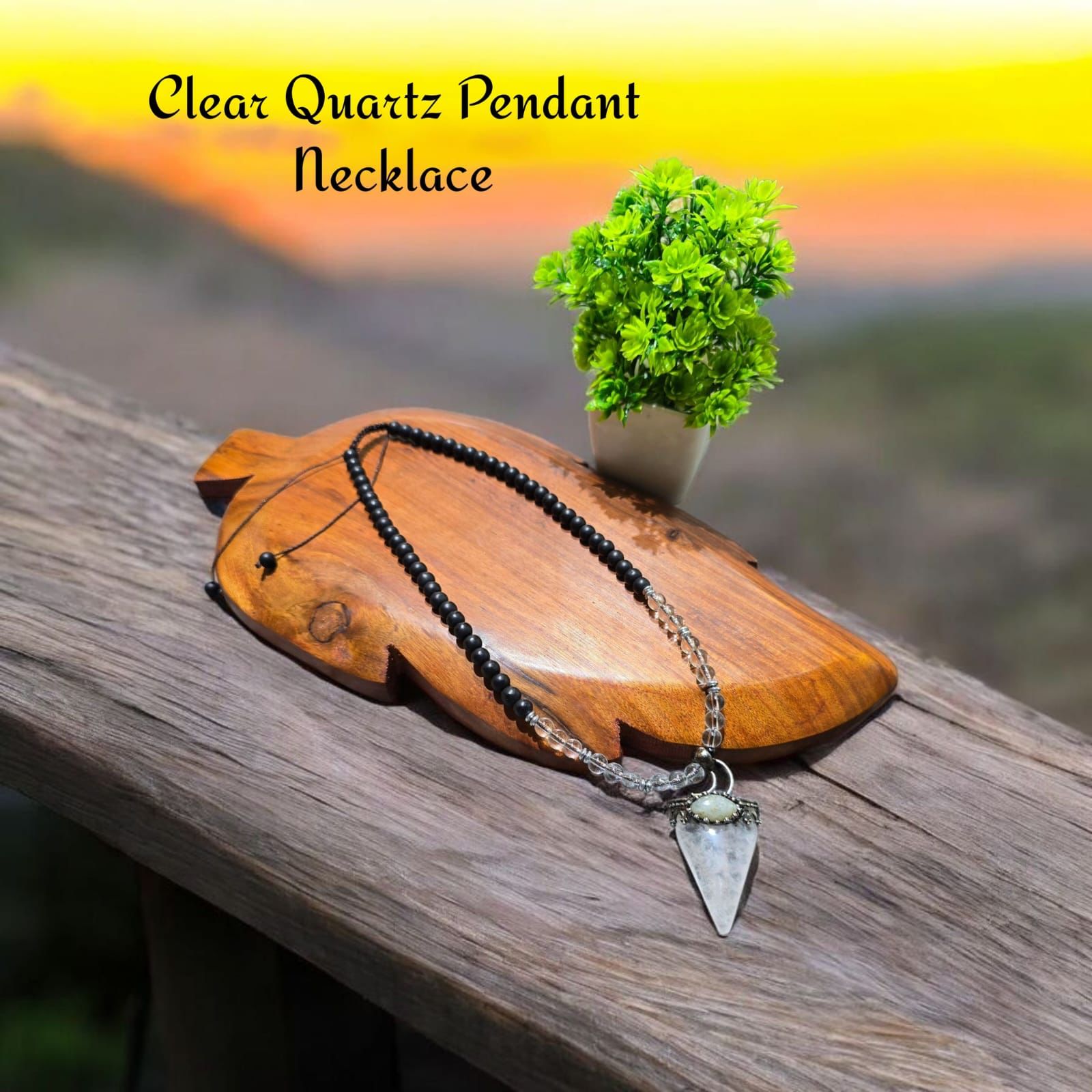 Clear Quartz Pendent Necklace
