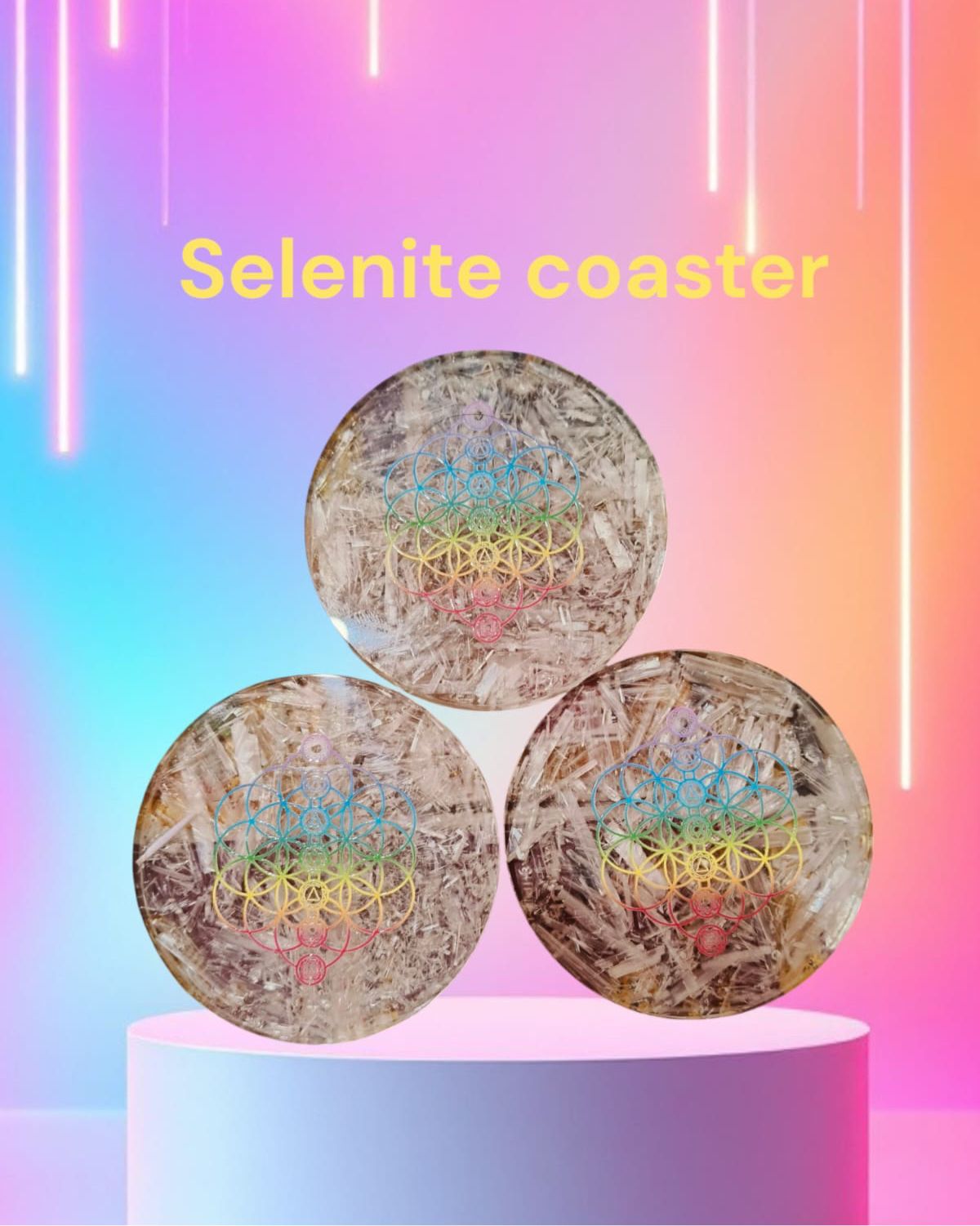 Selenite Coaster